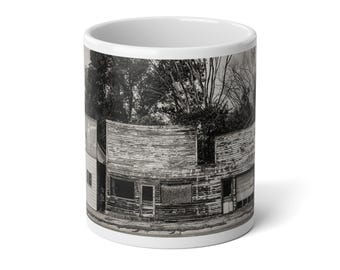 Nebraska Small Town Black & White Jumbo Coffee Mug - 20oz