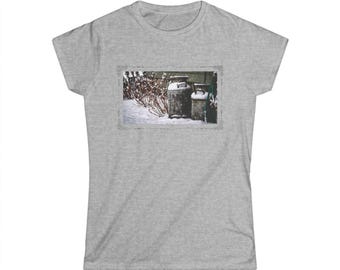 Rustic Winter Farm T-Shirt: Cream Can Photo - Nebraska
