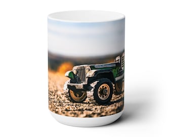 Vintage Toy Jeep Coffee Mug fun gift for anyone!