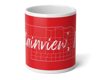 Plainview Nebraska Jumbo Coffee Mug: 20oz Ceramic Cup