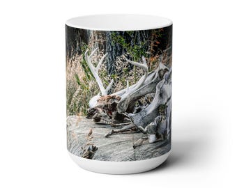 Deer Skull Coffee Mug cow skull gift for hunter bones deer antlers