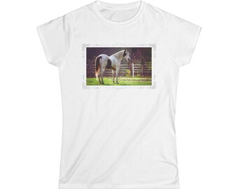 Painted Horse Women's T-Shirt: Nebraska Farm Sunrise