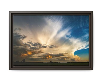 Storm Clouds at Sunset Canvas wall art for home office