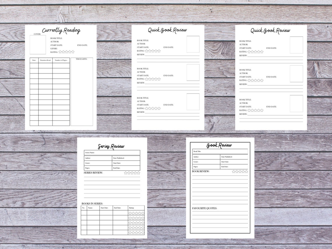 Printable Reading Planner Printable Reading Log Printable - Etsy