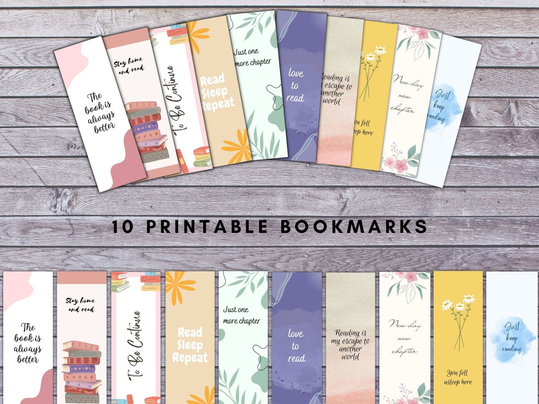 Printable Bookmarks Instant Download - Etsy