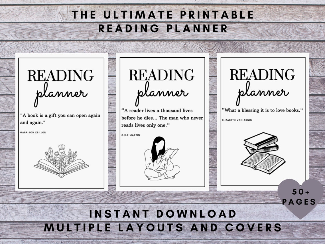 Printable Reading Planner Printable Reading Log Printable - Etsy
