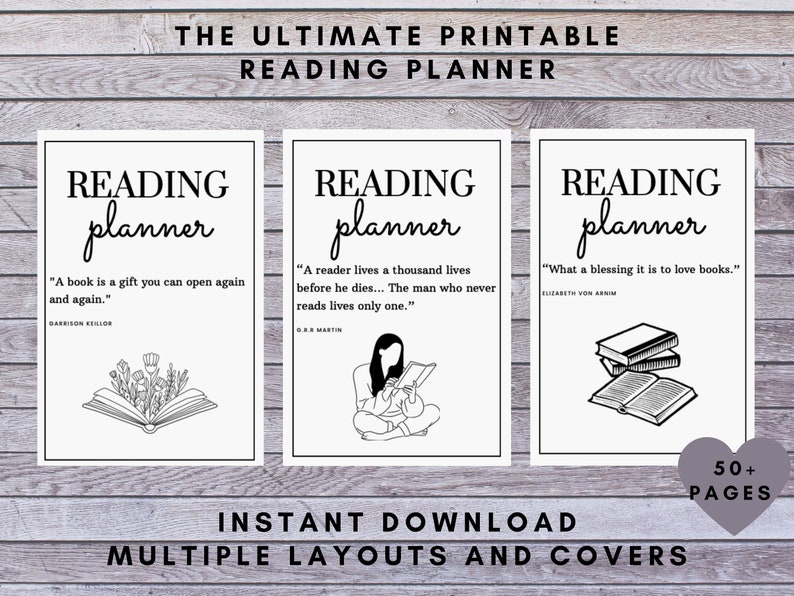 Printable Reading Planner Printable Reading Log Printable - Etsy