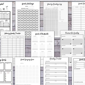 Printable Reading Planner Printable Reading Log Printable - Etsy