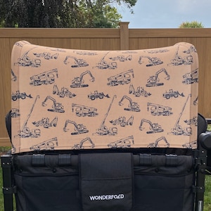 Construction Sketch UV50+| W4 Wonderfold Canopy | W2 wonderfold | wonderfold accessories Seat Covers Keenz XC Jeep Deluxe Rainbow Baby