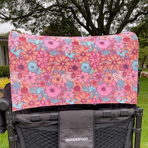 Neon Floral Canopy UV50+ | W4 Wonderfold Canopy | W2 wonderfold canopy |  wonderfold Seat Covers Keenz XC Jeep Deluxe Rainbow Baby
