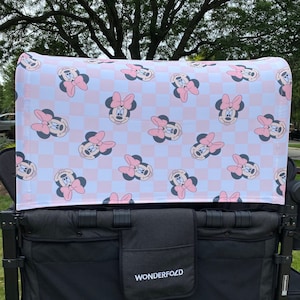 Mouse Pink checkered Canopy UV50+ | W4 Wonderfold | W2 wonderfold | accessories Seat Covers Keenz XC Jeep Deluxe Rainbow Baby Joymor