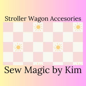 Pink Sunshine Checkers | Canopy UV50+ | W4 Wonderfold | W2 wonderfold canopy | wonderfold Seat Covers Keenz XC Jeep Deluxe Rainbow Baby