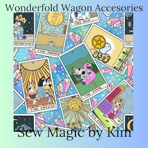 Tarotkarten Blauer Hund | Baldachin UV50+ | W4 Wonderfold Baldachin | W2 wonderfold Baldachin | Superleichte Sitzbezüge für Keenz XC Jeep Deluxe Rainbow Baby