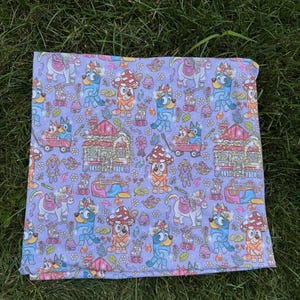 Ready to ship blue dog whimsical  UV50 HALF Canopy | W4 Wonderfold Canopy | W2 wonderfold canopy | wonderfold accessories