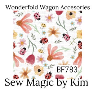 Ladybug Floral Canopy UV50+ | Wonderfold Seat cover | W4 Wonderfold Canopy | W2 wonderfold Seat Covers Keenz XC Jeep Deluxe Rainbow Baby