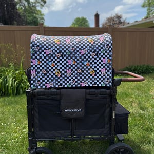 Checker Mouse Canopy UV50+ | W4 Wonderfold | W2 wonderfold canopy | wonderfold accessories Seat Covers Keenz XC Jeep Deluxe Rainbow Baby