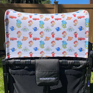 Amis de bande dessinée | Auvent UV50+ | W4 W2 Auvent Wonderfold | Housses de siège Keenz XC Jeep Deluxe Rainbow Baby Joymor