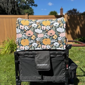 Green Floral |Canopy UV50+ | W4 Wonderfold Canopy | W2 wonderfold | accessories Seat Covers Keenz XC Jeep Deluxe Rainbow Baby joymor