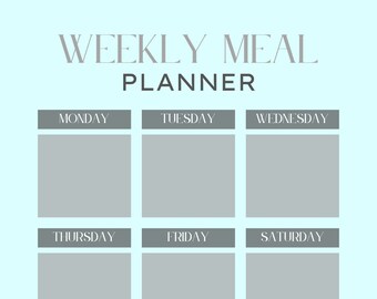 Pianificatore settimanale dei pasti - Verde pastello