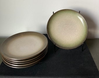 Vintage Heath Ceramics Sea and Sand Coupe Bread and Butter Plates, Midcentury Danish Dinnerware, Japandi,