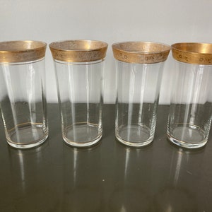 Tiffin-Franciscan Minton Clear Handblown Iced Tea Glasses, set of 4