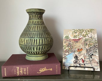 Bagni Studio Vintage Italian Art Pottery Seagarden Vase large, Raymor Londi Italy