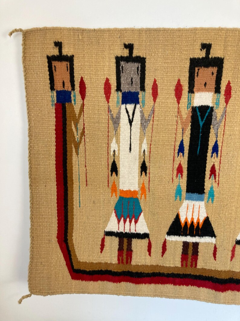 Yei Rug Red Vintage Navajo Native American Yei Textile Rug, Wall Hanging - Etsy