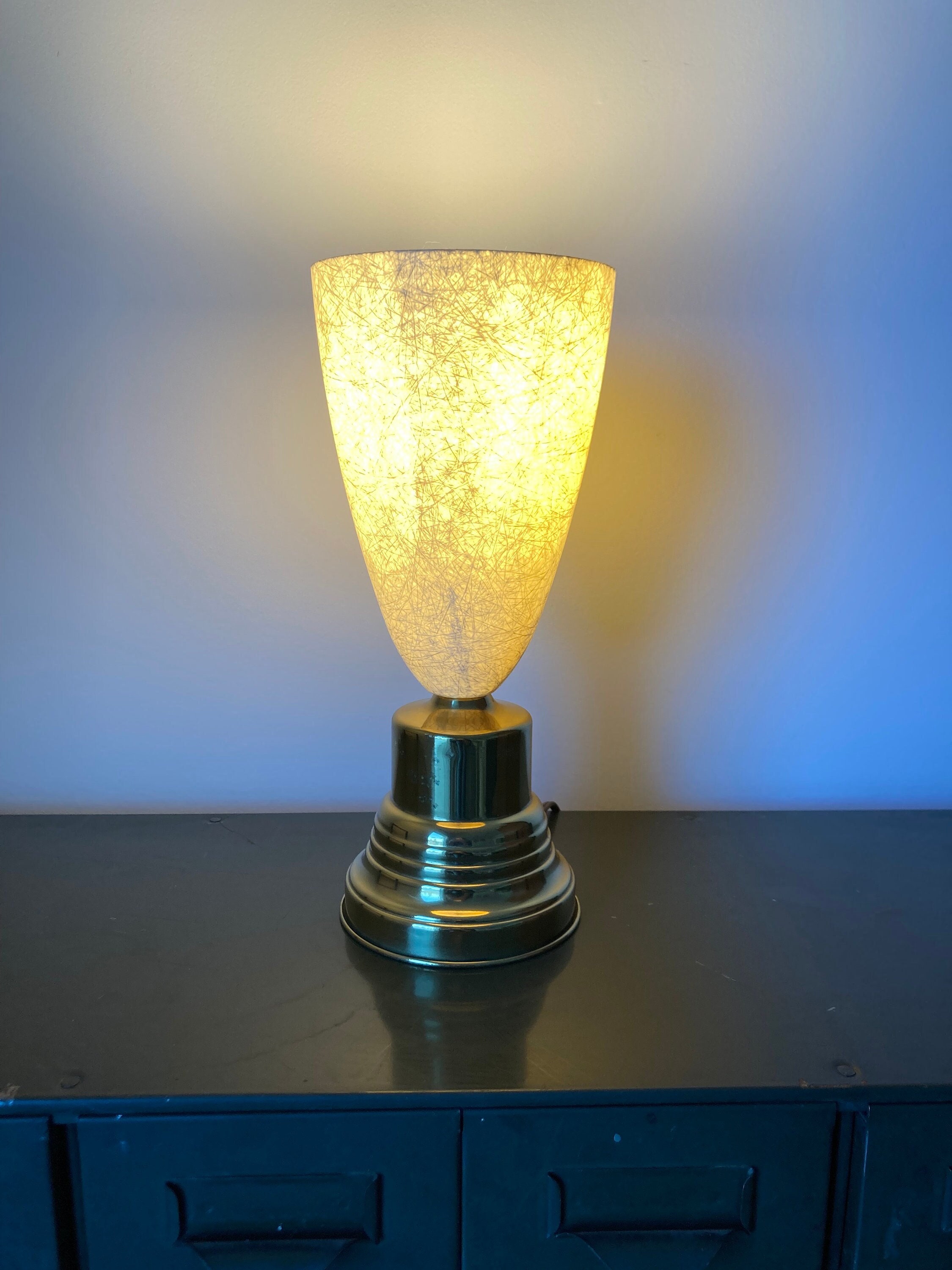 1950s Cone Fiberglass Lamp - Etsy