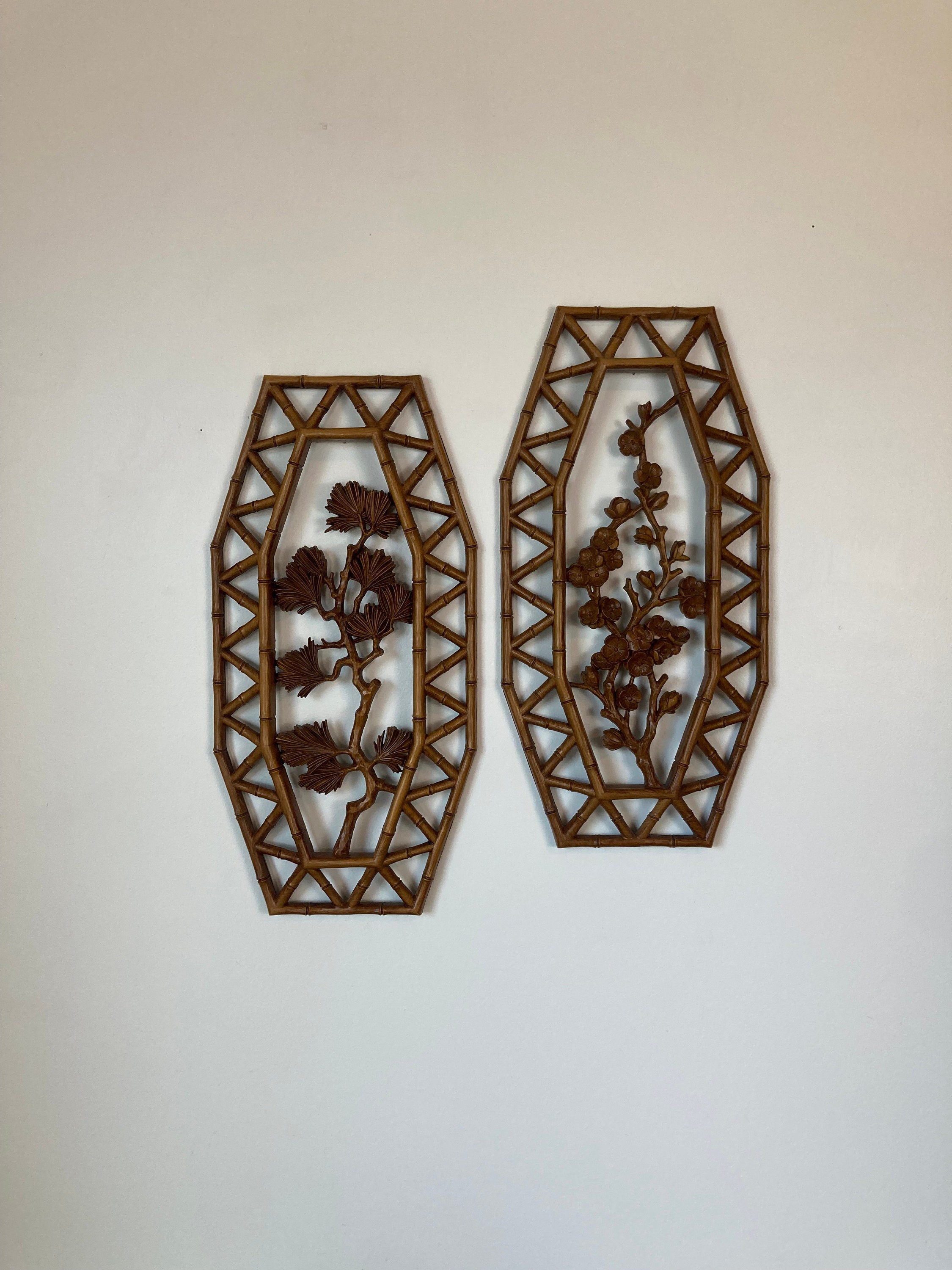 Vintage Syroco Wall Art Dogwood - Etsy