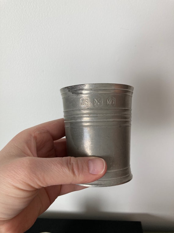 Vintage Pair of John Somers Pewter Cup JS X MG, Brazilian