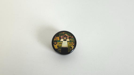 Vintage Folk Art Pill Container/Pill Box