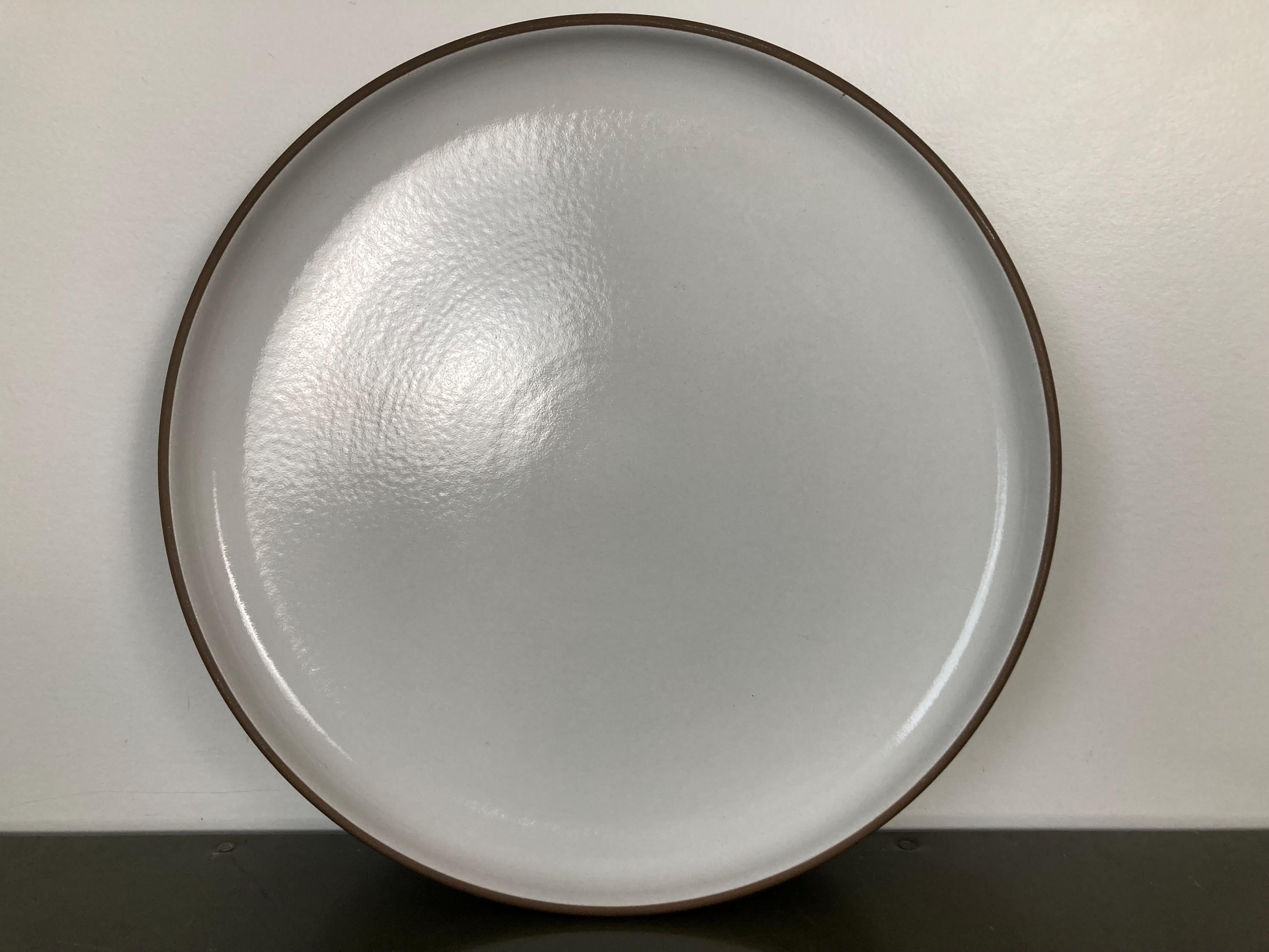 Vintage Heath Ceramics Opaque White, Brown Rim, Coupe Serving