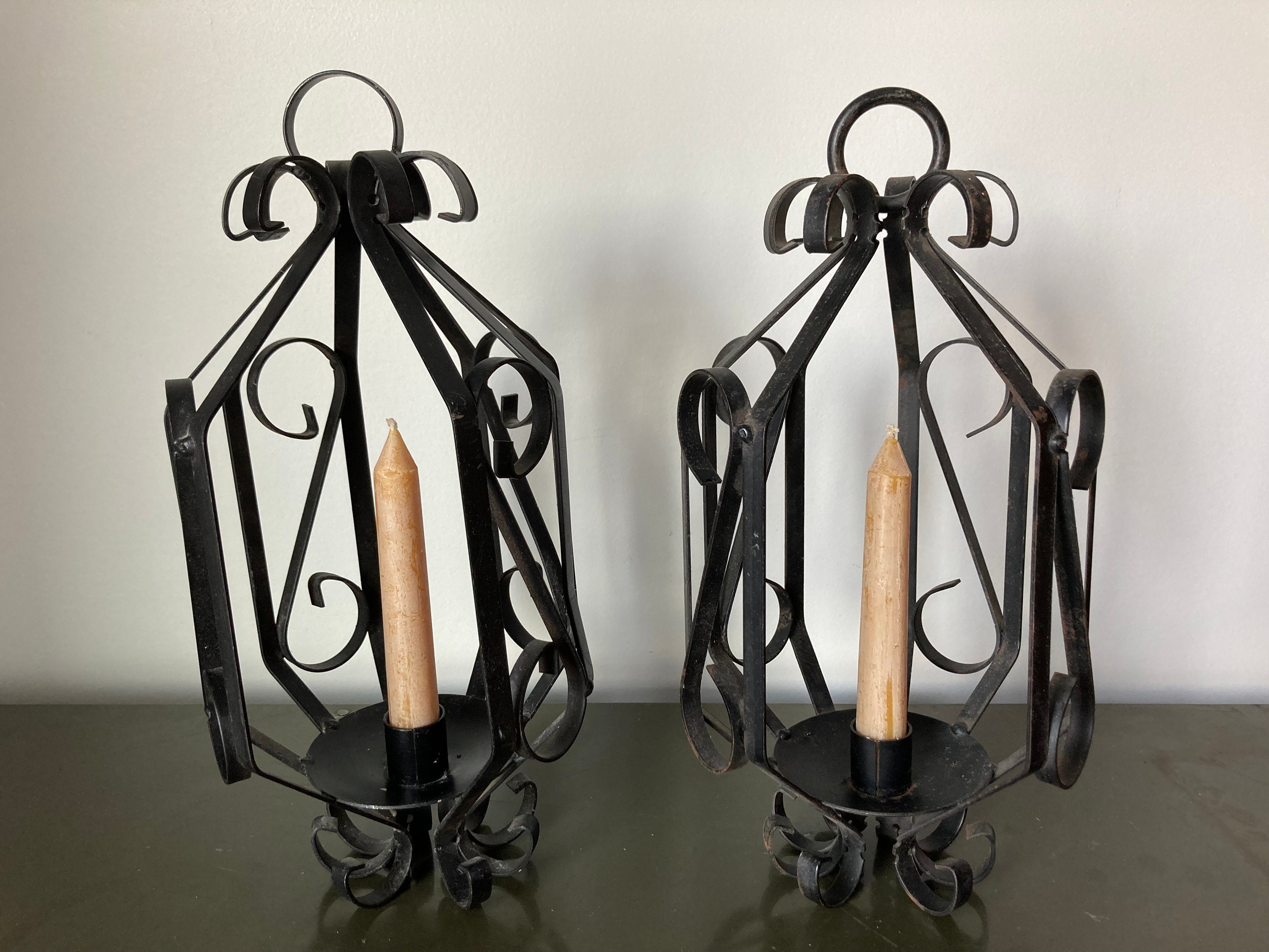 Wrought Iron Lantern Stand - Etsy
