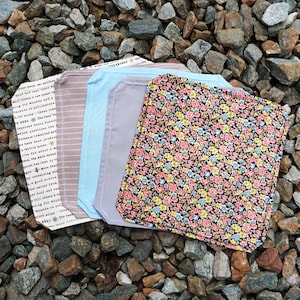 Reusable zero waste handkerchiefs Recycled fabric handkerchiefs Ecological zero waste gift Sustainable washable handkerchiefs Pack of 10 handkerchiefs