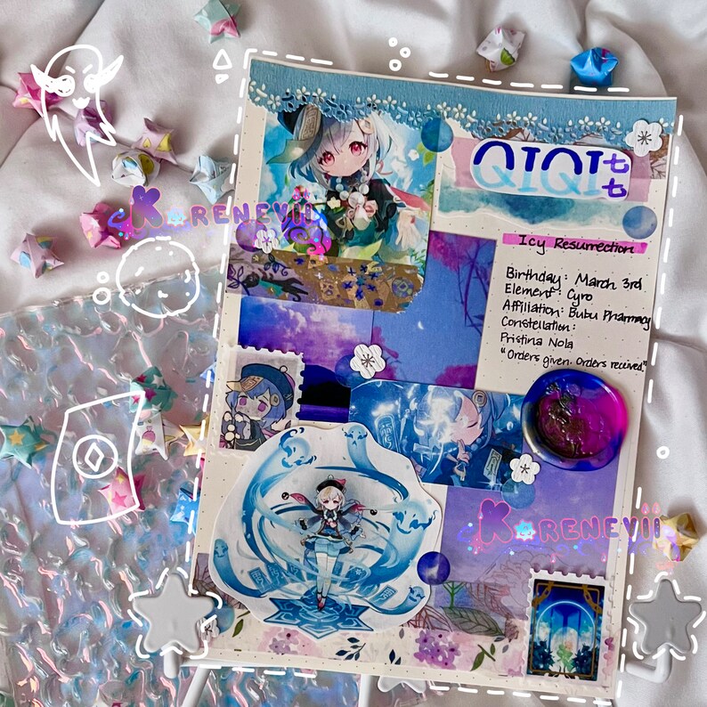 Genshin Impact Customized Bullet Journal Collage Spreads Etsy