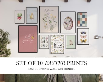 Easter Gallery Wall Art: Spring Decor Print Set (Digital Download)