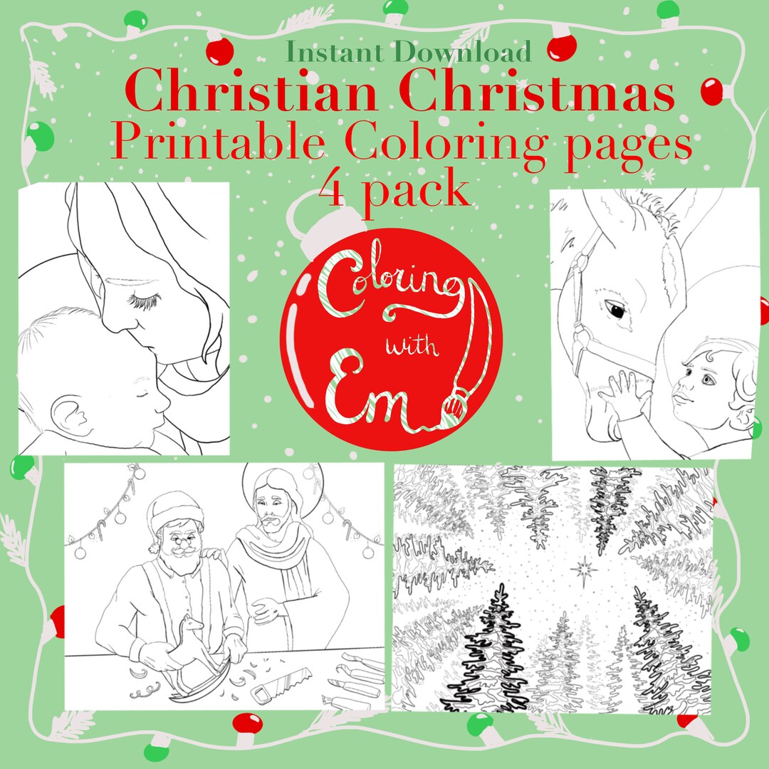 Christian Christmas Coloring Pages Free Printable