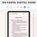 Pastel Digital Note Paper: 100 Pages for Digital Notebooks Compatible ...