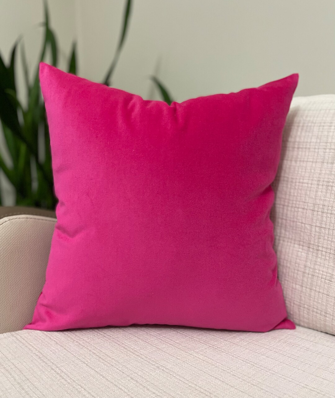 Fuchsia Velvet Pillow Cover Soft Cotton Pillow Cases Etsy