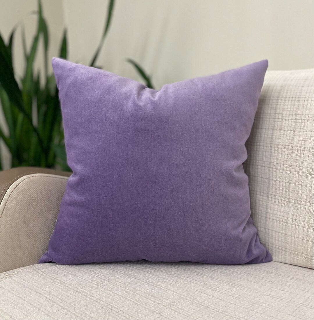 Lilac Velvet Pillow Cover Soft Cotton Pillow Cases Lilac Etsy