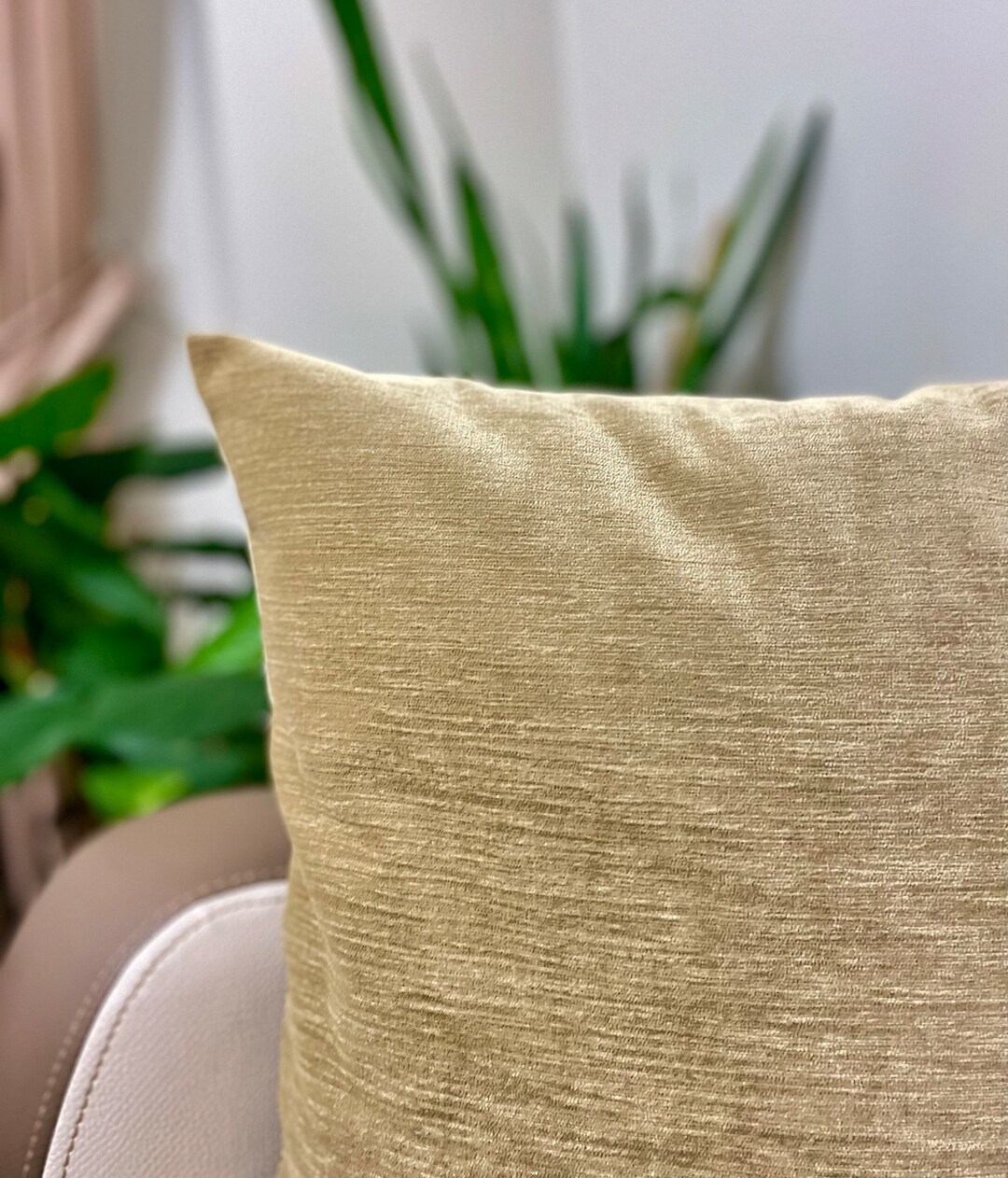 Gold Chenille Pillow Cover Soft Cotton Chenille Pillow Cases, Gold Pillow Cover, Velvet Throw