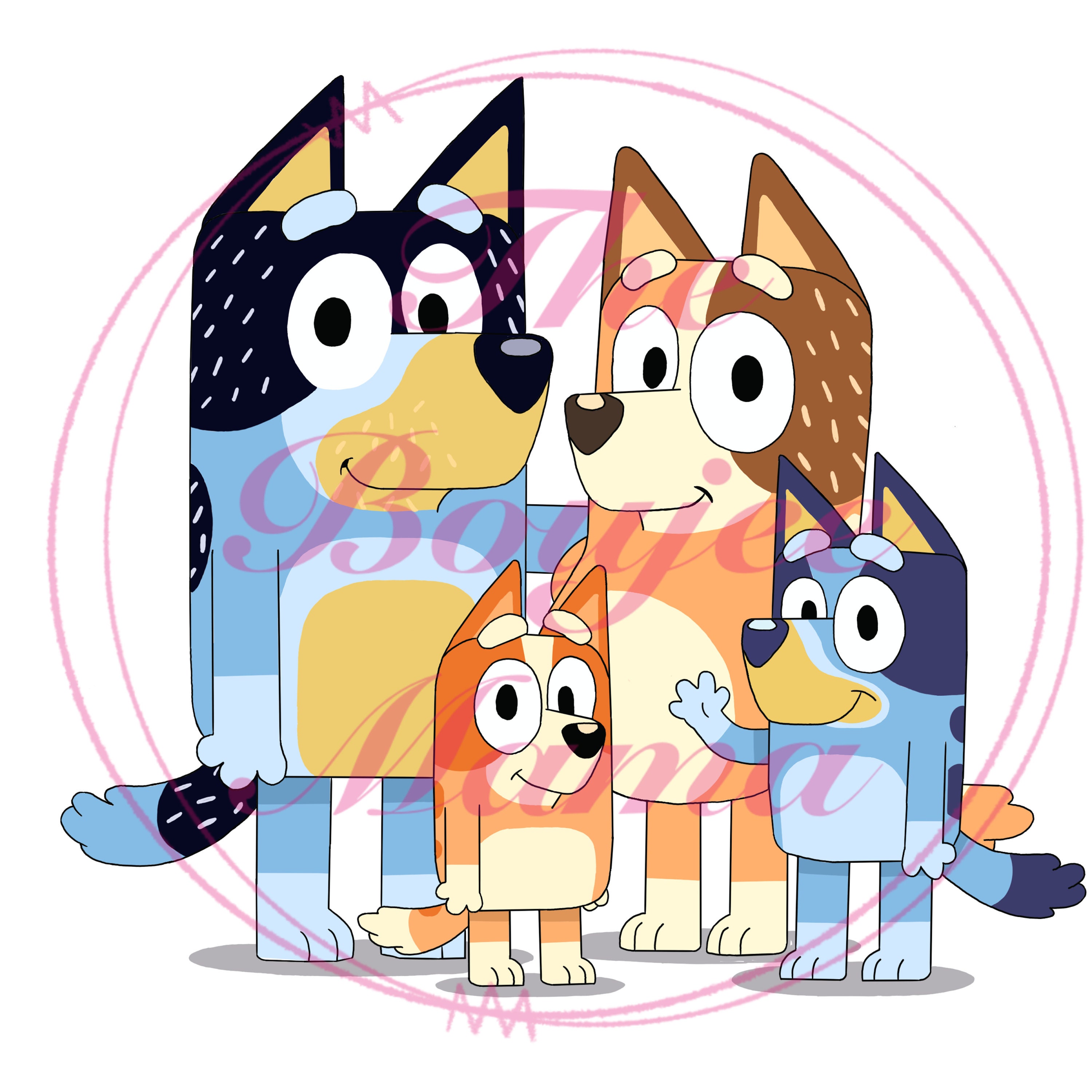 Bluey Family PNG Etsy Australia