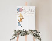 Winnie the Pooh Gender Reveal Guessing Board Sign (Digital Download, 18x24")