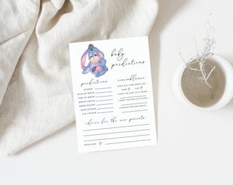 Tarjetas digitales con predicciones y consejos para el baby shower de Winnie the Pooh