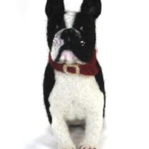 French Bulldog Needle Felted Alpaca Ornament