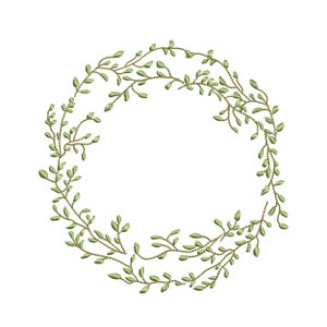 Diseño de bordado de máquina de corona de monograma de follaje de boda "Julia", patrón de descarga instantánea Zip - 9 tamaños