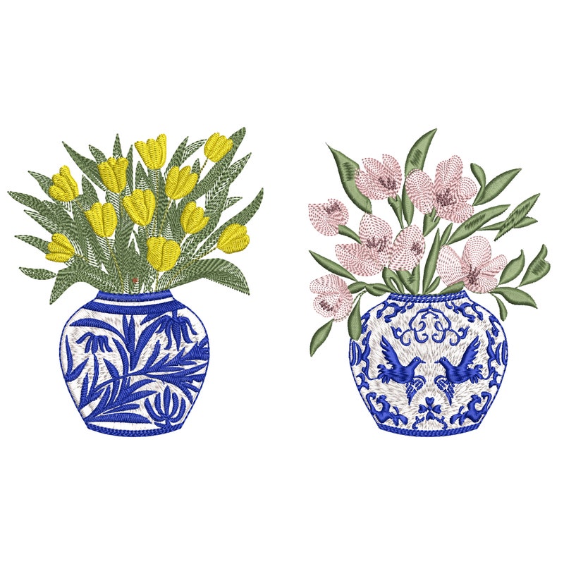 Chinoiserie Embroidery Design - Etsy
