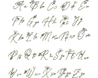 Flower Script Font - Etsy