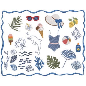25 modelli di ricamo a macchina Dolce Vita Coastal (scarica Zip, 7 dimensioni)