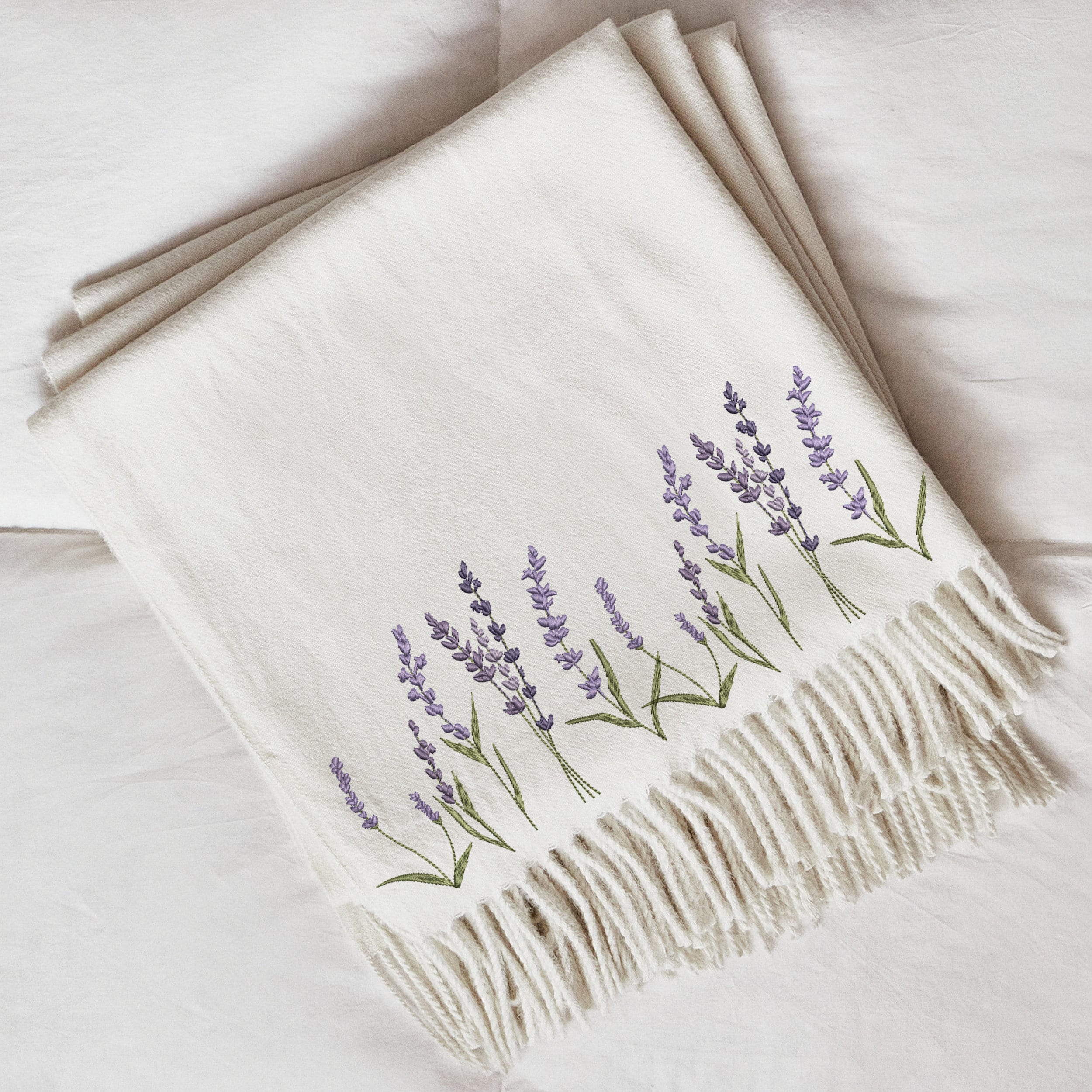 Lavender Flower Machine Embroidery Design Floral Botanical Etsy